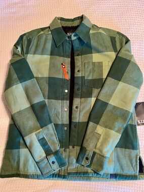 5.11 Tactical Green Plaid Utility Shirt Jacket